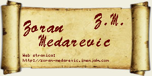 Zoran Medarević vizit kartica